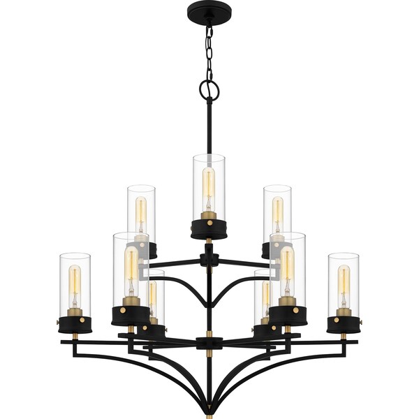 Quoizel Hillside Chandelier 9 Lights Matte Black HLS5031MBK - main